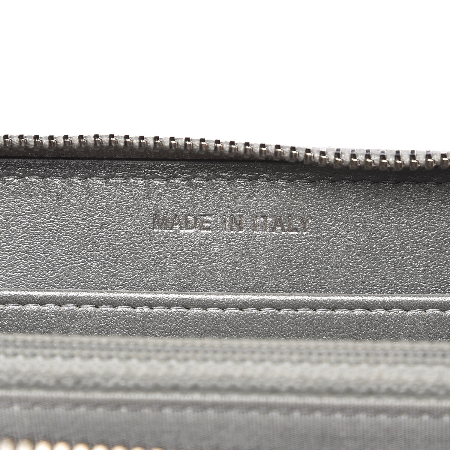 Chanel Metallic Calfskin Diamante Camellia Zip Around Wallet Silver 6 of 9