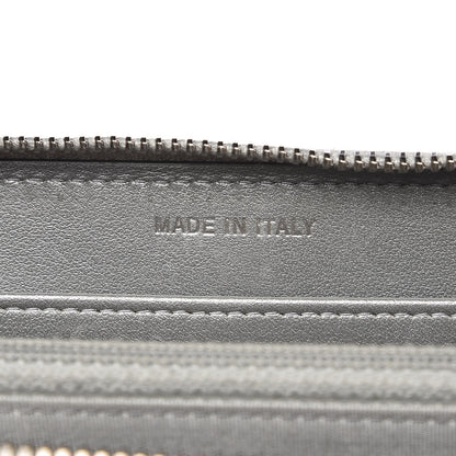 Chanel Metallic Calfskin Diamante Camellia Zip Around Wallet Silver 6 of 9