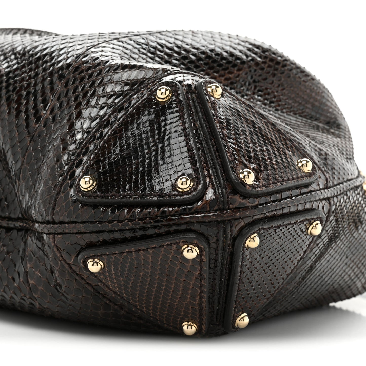 Snakeskin Medium Indy Top Handle Hobo Brown