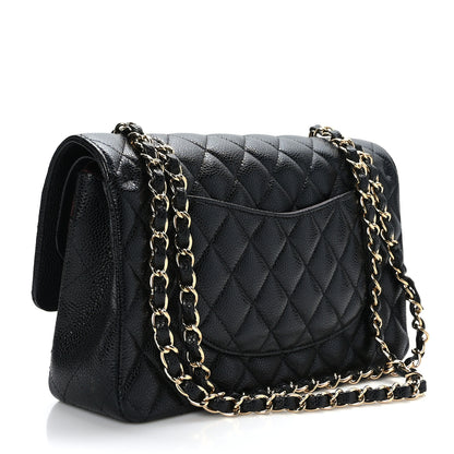Chanel Caviar Quilted Medium Double Flap Black 3 of 9