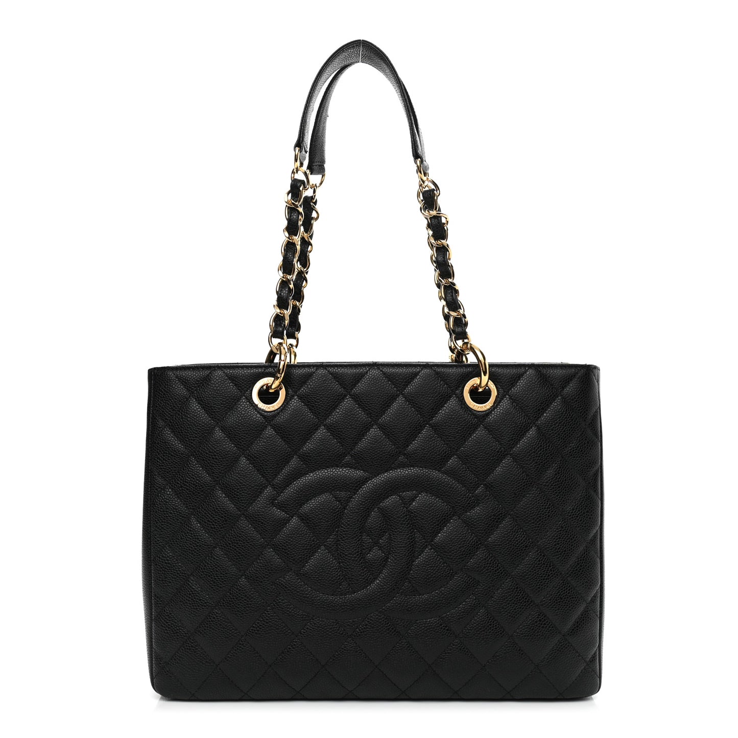 Caviar Quilted Grand Shopping Tote GST Black