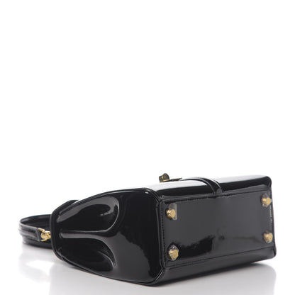 Celine Patent Calfskin Small 16 Top Handle Bag Black 3 of 9