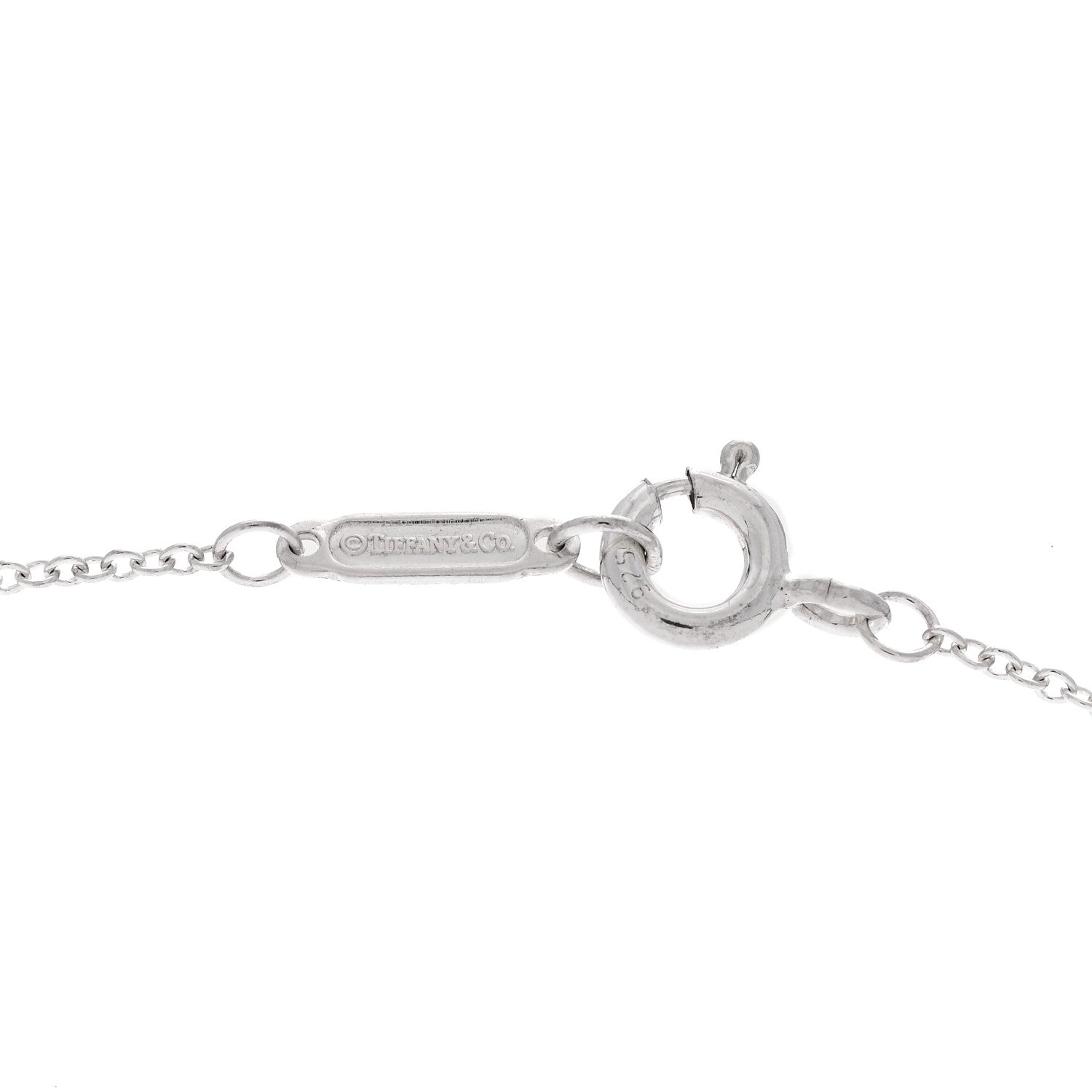 Tiffany Sterling Silver Heart Lock Pendant Link Necklace 4 of 6