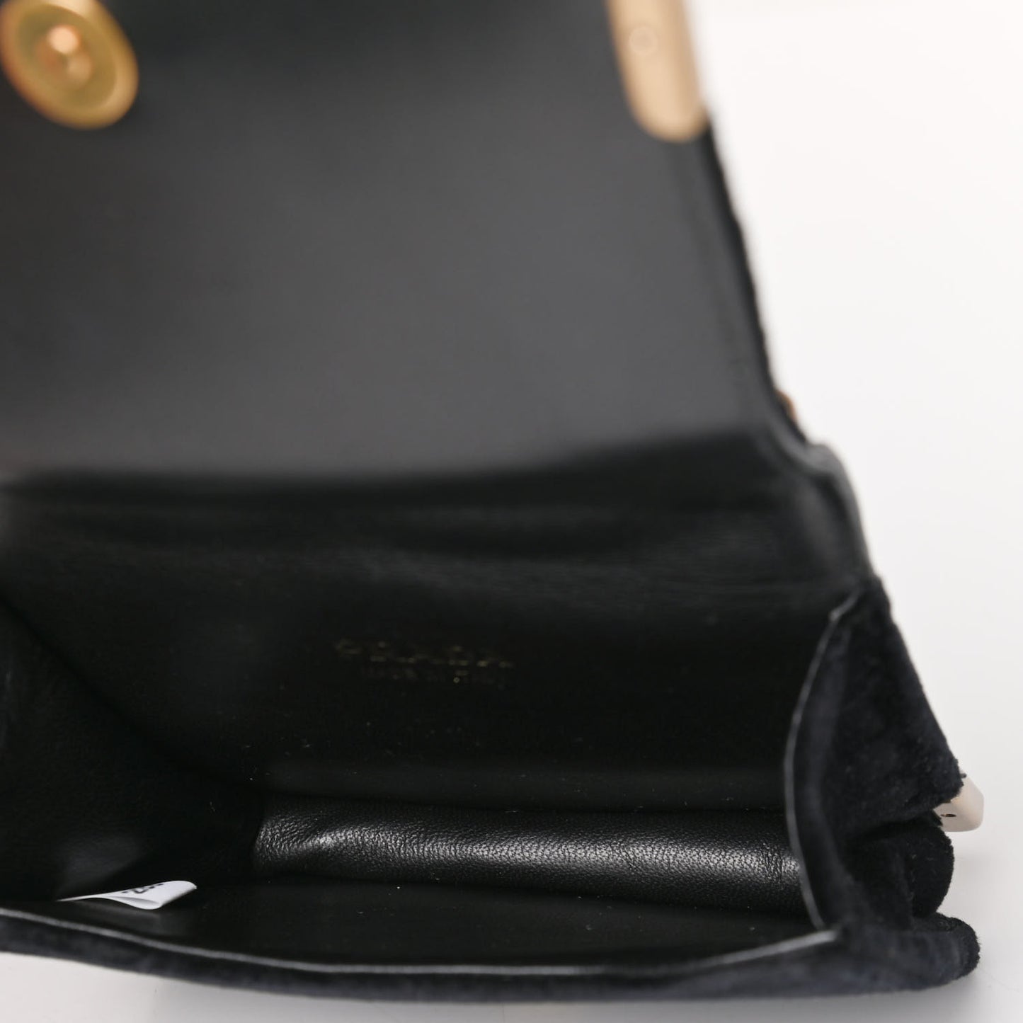 Velvet City Calfskin Micro Cahier Bag Black Alloro