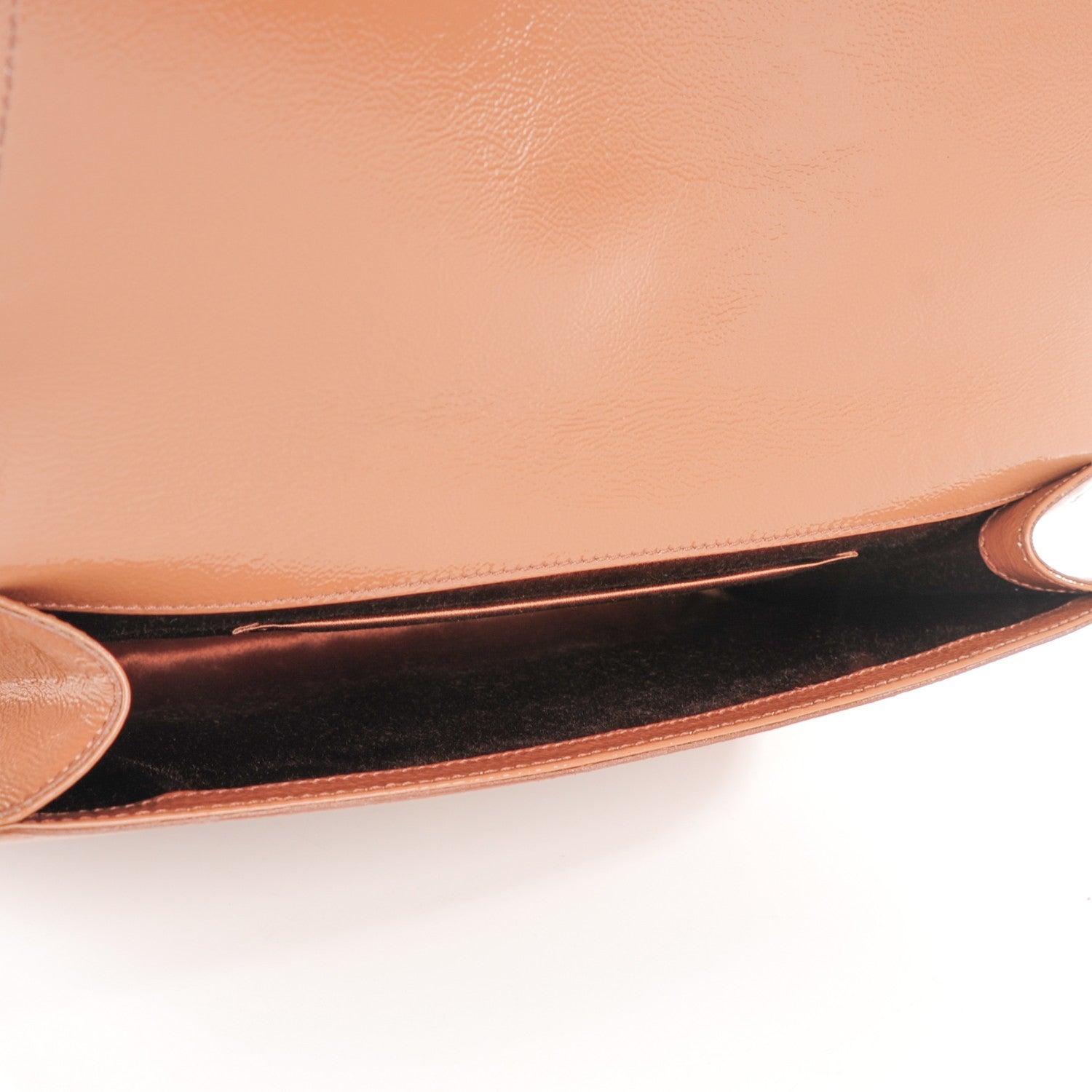 Saint Laurent Textured Patent Calfskin Monogram Large Belle De Jour Clutch Nude 5 of 7