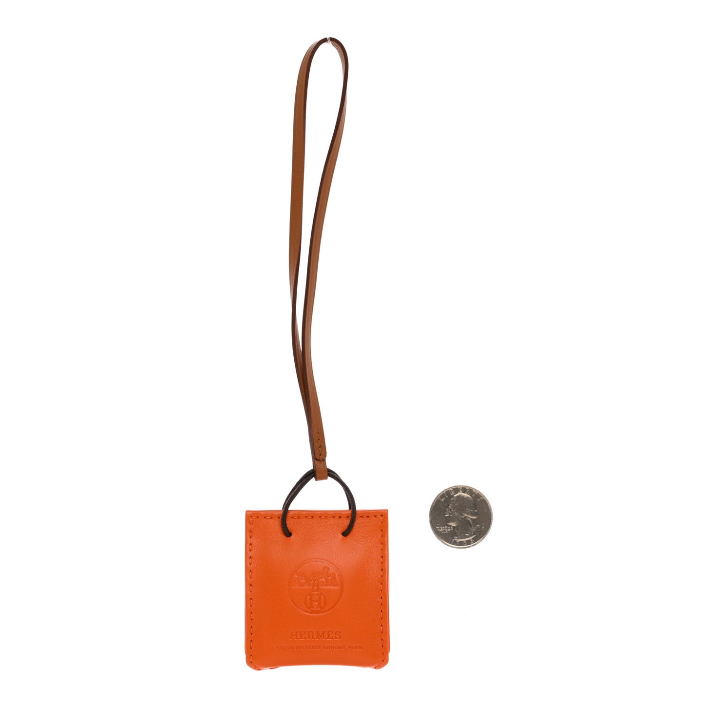 Milo Lambskin Swift Shopping Bag Charm Feu Gold