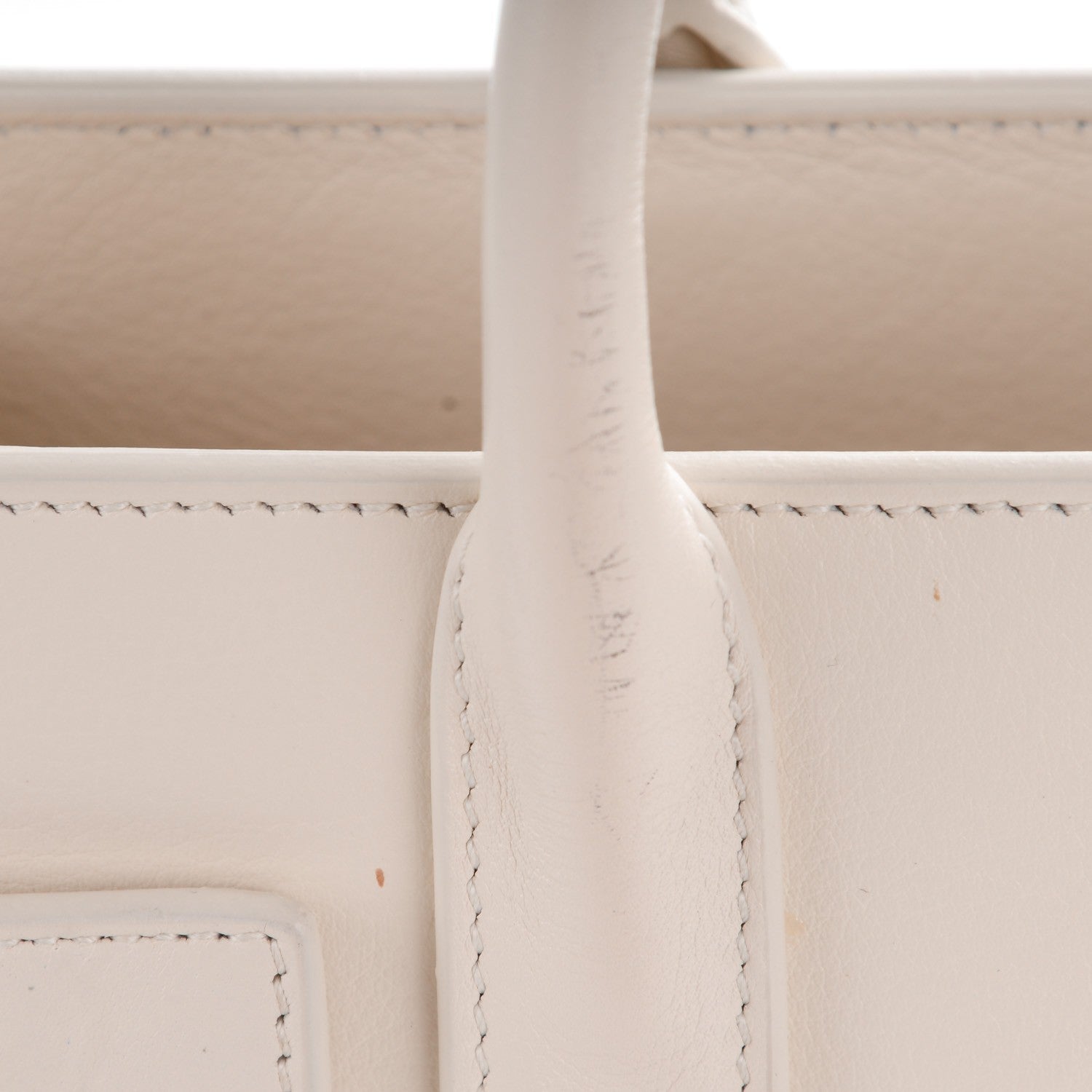 Saint Laurent Calfskin Nano Sac de Jour Dove White 9 of 9