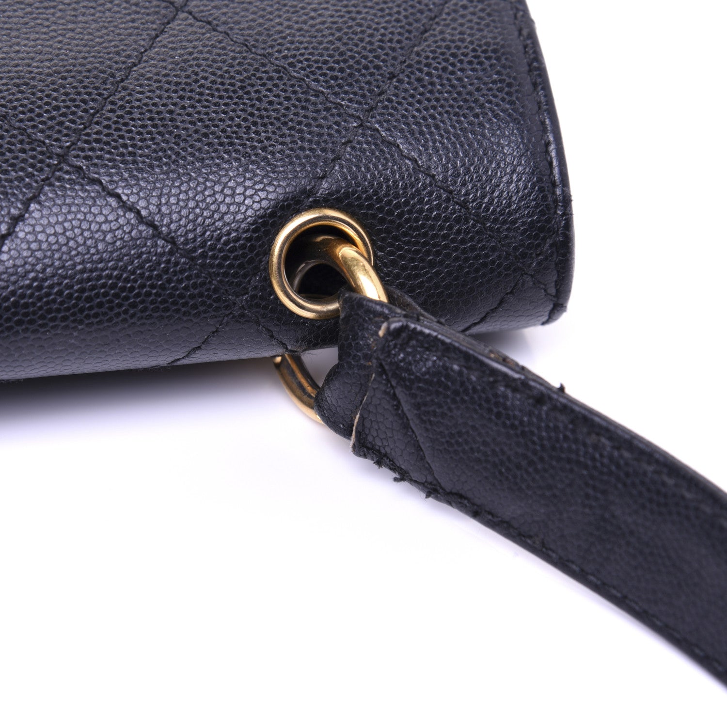 Chanel Caviar Diamond Stitched Flap Shoulder Bag Black 17 of 18