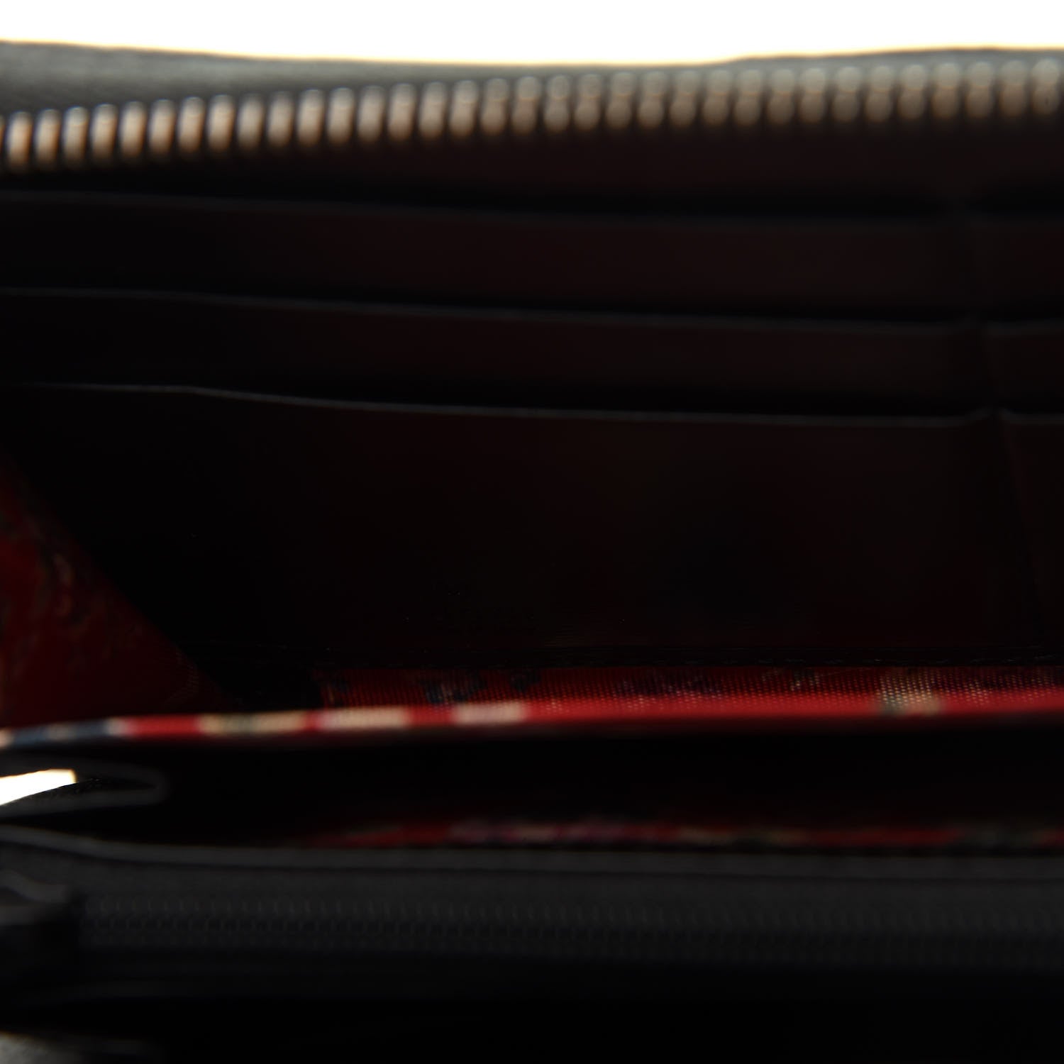 Gucci Calfskin Web Trapuntata GG Zip Around Wallet Black 6 of 7