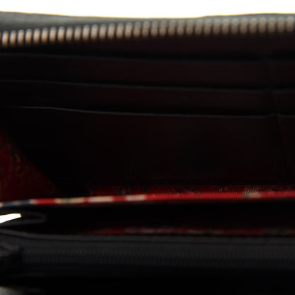 Gucci Calfskin Web Trapuntata GG Zip Around Wallet Black 6 of 7