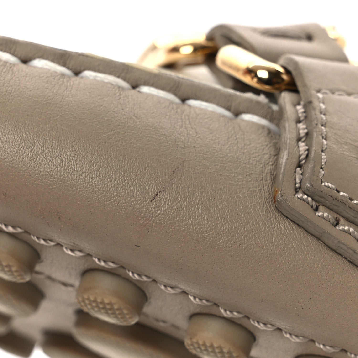 Louis Vuitton Calfskin Oxford Loafers 37.5 Beige White 14 of 17