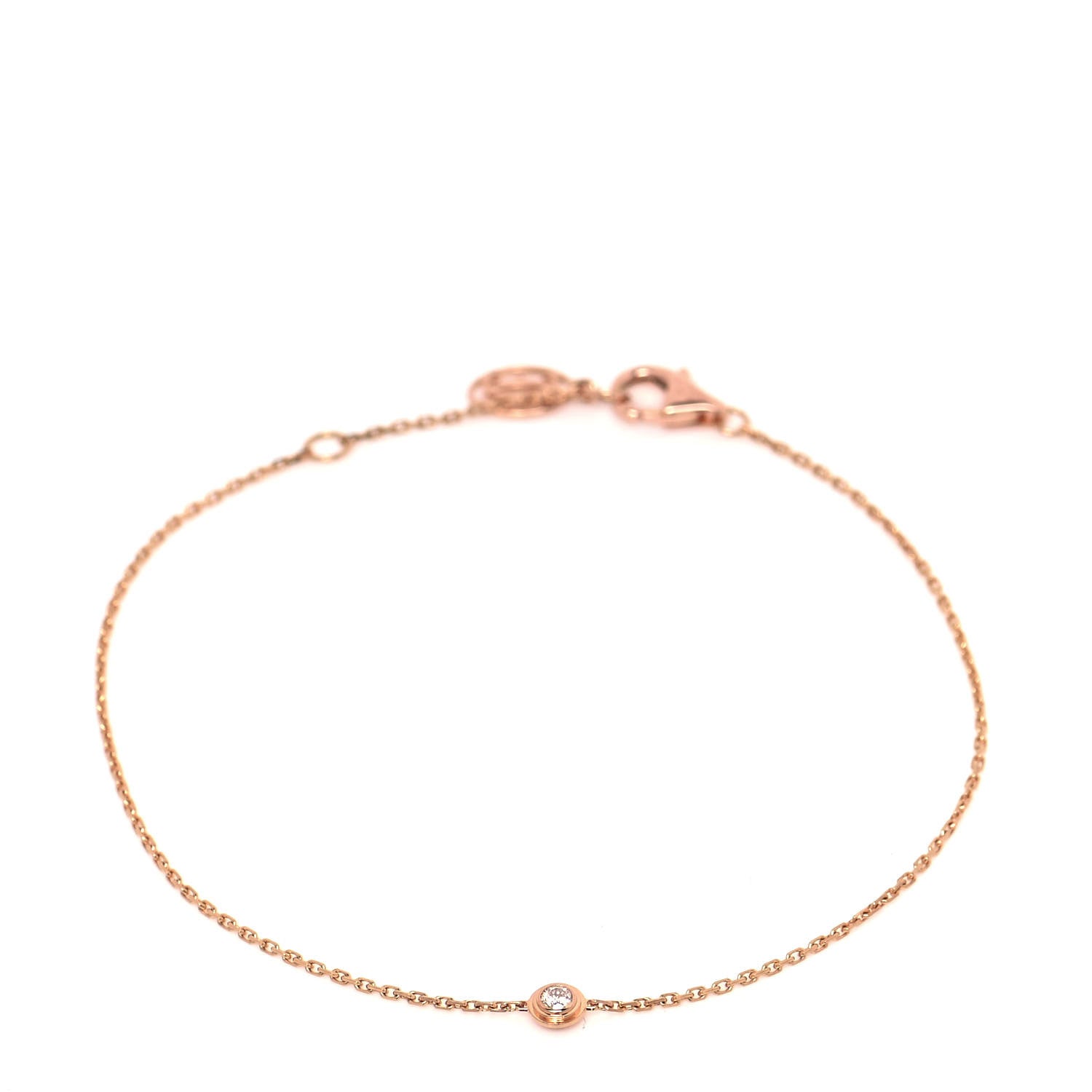 Cartier 18K Pink Gold Diamond XS D'Amour Bracelet 1 of 5