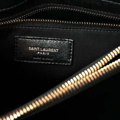 Saint Laurent Calfskin Y Quilted Monogram Medium Loulou Chain Satchel Black 6 of 9