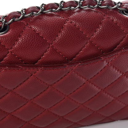 Chanel Caviar Quilted Flap With Chain Red 9 of 13