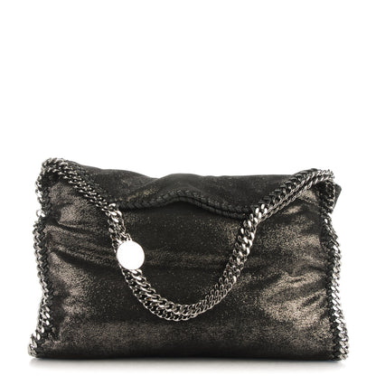 Stella McCartney Chamois Shiny Dotted Falabella Fold Over Tote Ruthenium 1 of 6