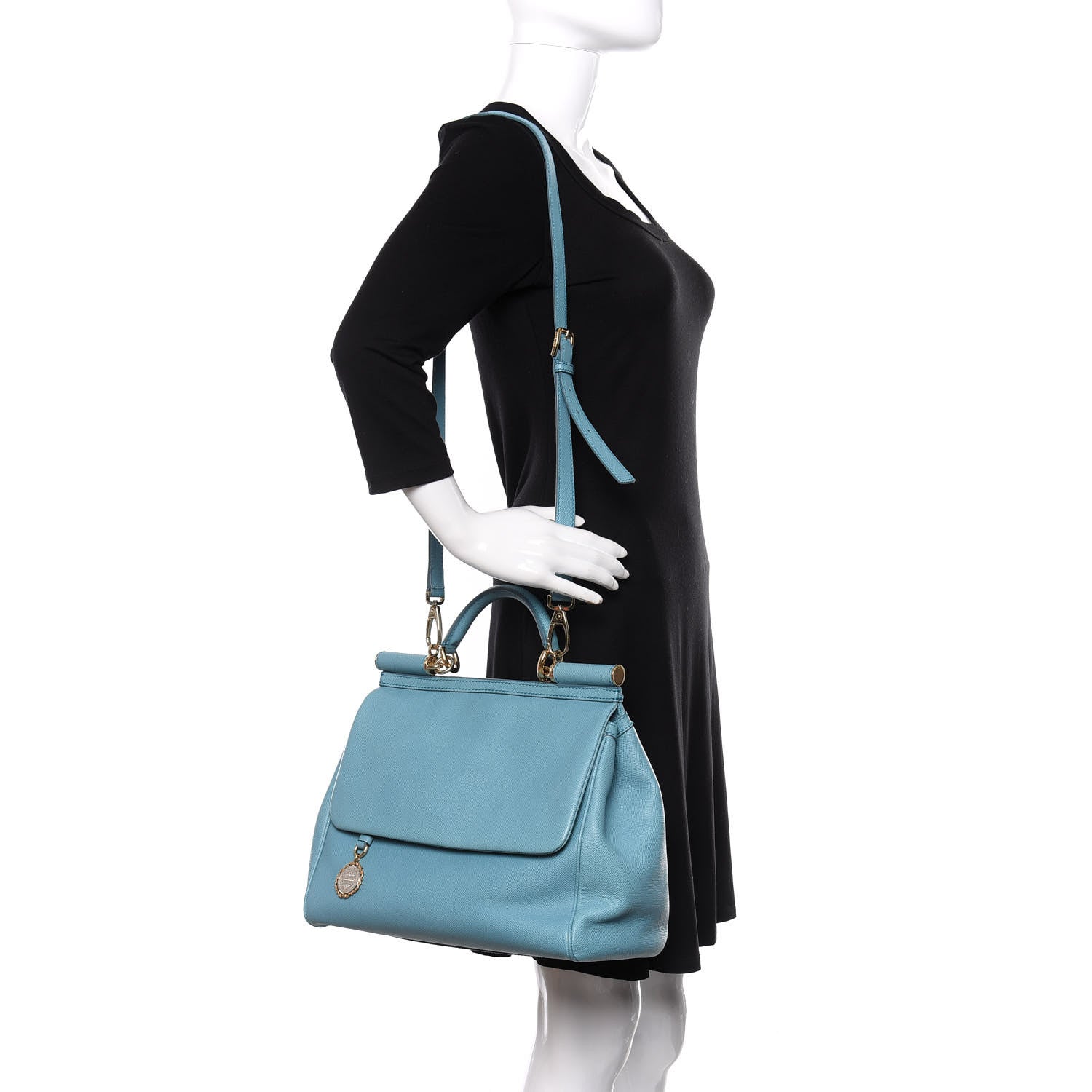 Dolce & Gabbana Dauphine Large Miss Sicily Satchel Light Blue 2 of 14