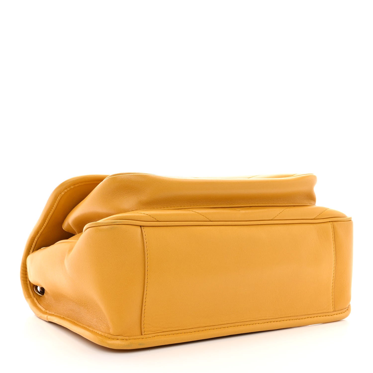 Saint Laurent Lambskin Matelasse Monogram Medium Niki Chain Satchel Yellow 4 of 10