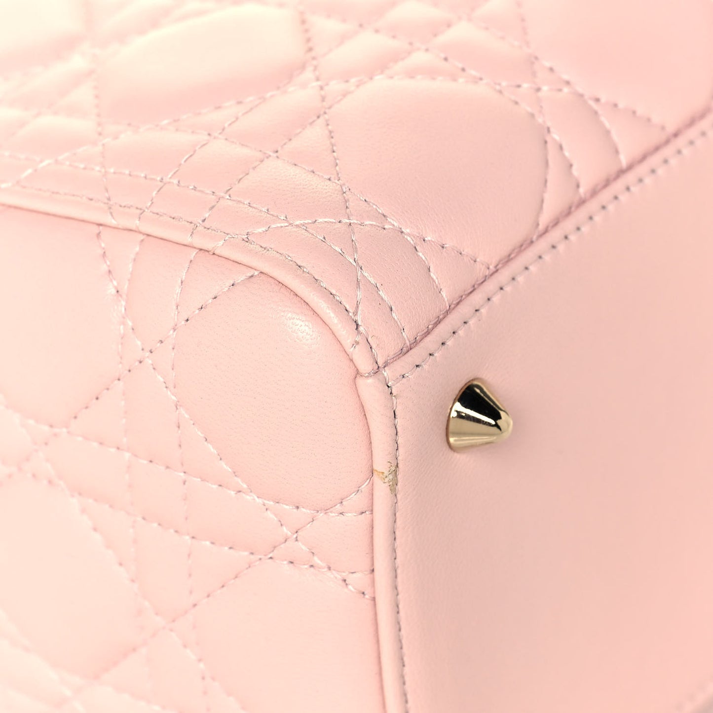 Lambskin Cannage Medium Lady Dior Light Pink
