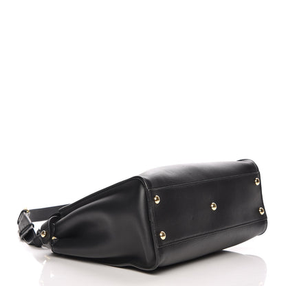 Fendi Vitello Seta Shiny Nappa Medium Peekaboo Iconic Satchel Black 5 of 13