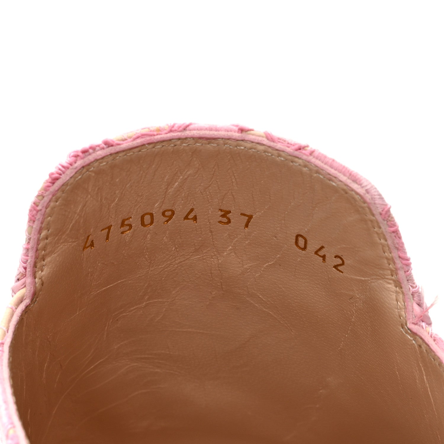Gucci Lace Malaga Kid Womens Princetown Slippers 37 Sugar Pink Skin Rose 7 of 10