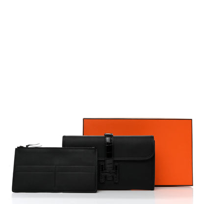 Hermes Swift Shiny Alligator Jige Duo Touch Clutch Black 9 of 9