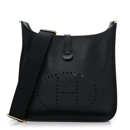 Hermes Taurillon Clemence Evelyne III GM Black 1 of 10