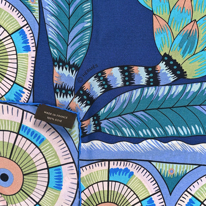 Hermes Silk The Savana Dance Wash Scarf 140 Lavande Turquoise 3 of 3