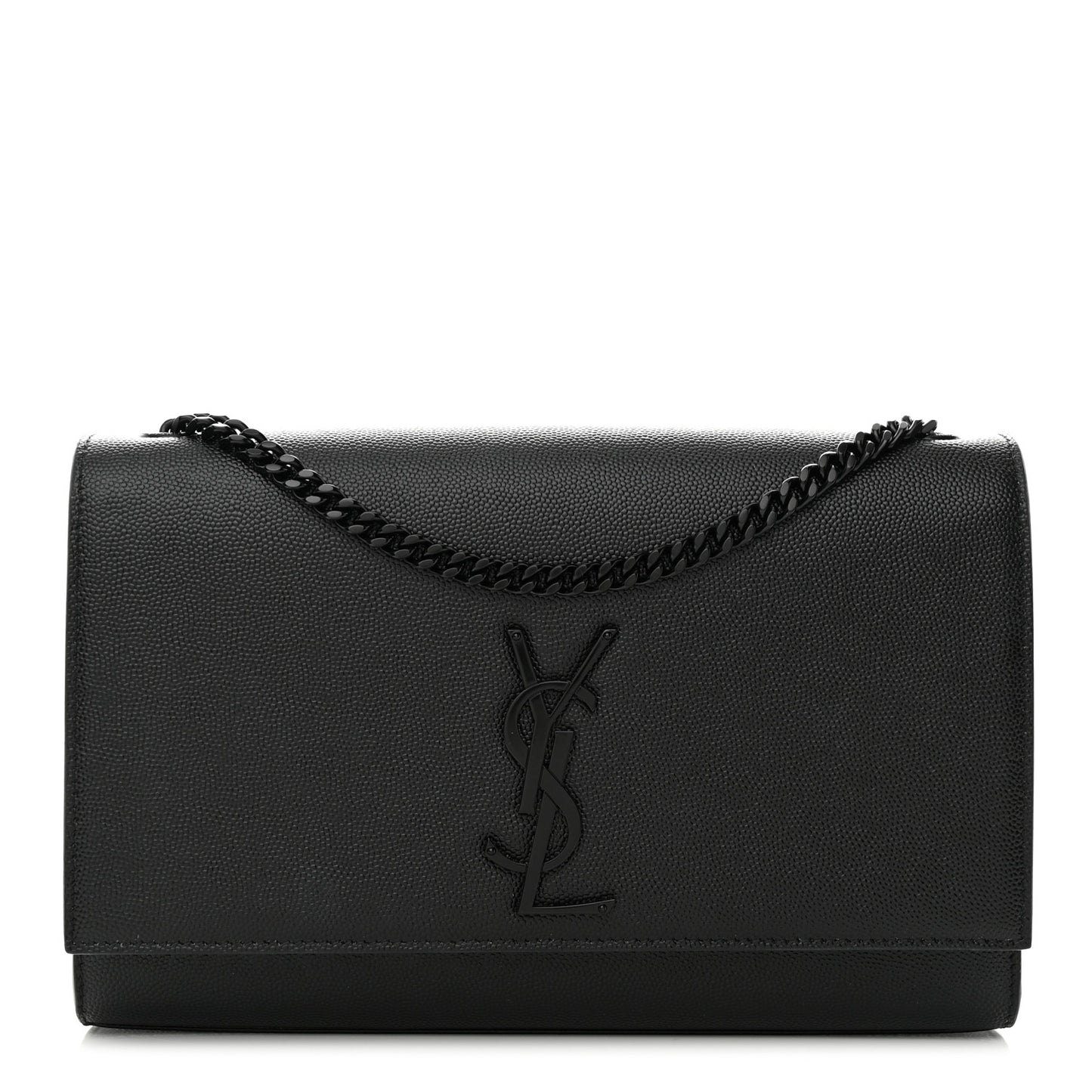 Grain De Poudre Medium Classic Monogram Monochrome Kate Satchel Black