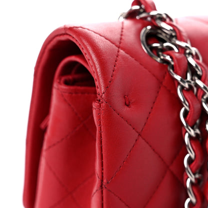 Chanel Lambskin Quilted Medium Double Flap Red 19 of 20