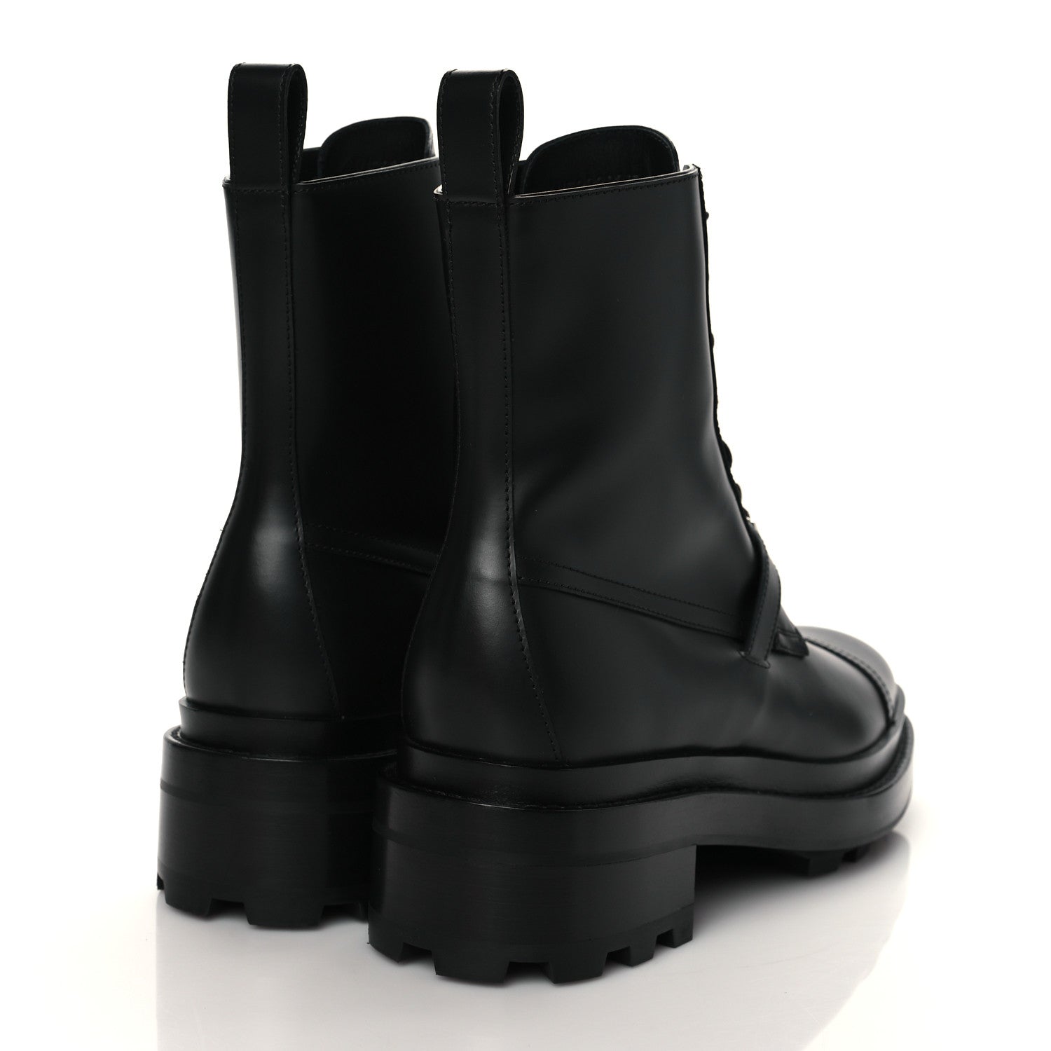 Hermes Glossed Calfskin Funk Ankle Boots 37.5 Black 4 of 10