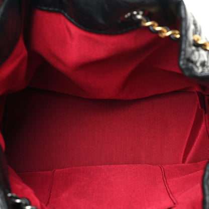 Chanel Aged Calfskin Quilted Gabrielle Backpack Black 9 of 12