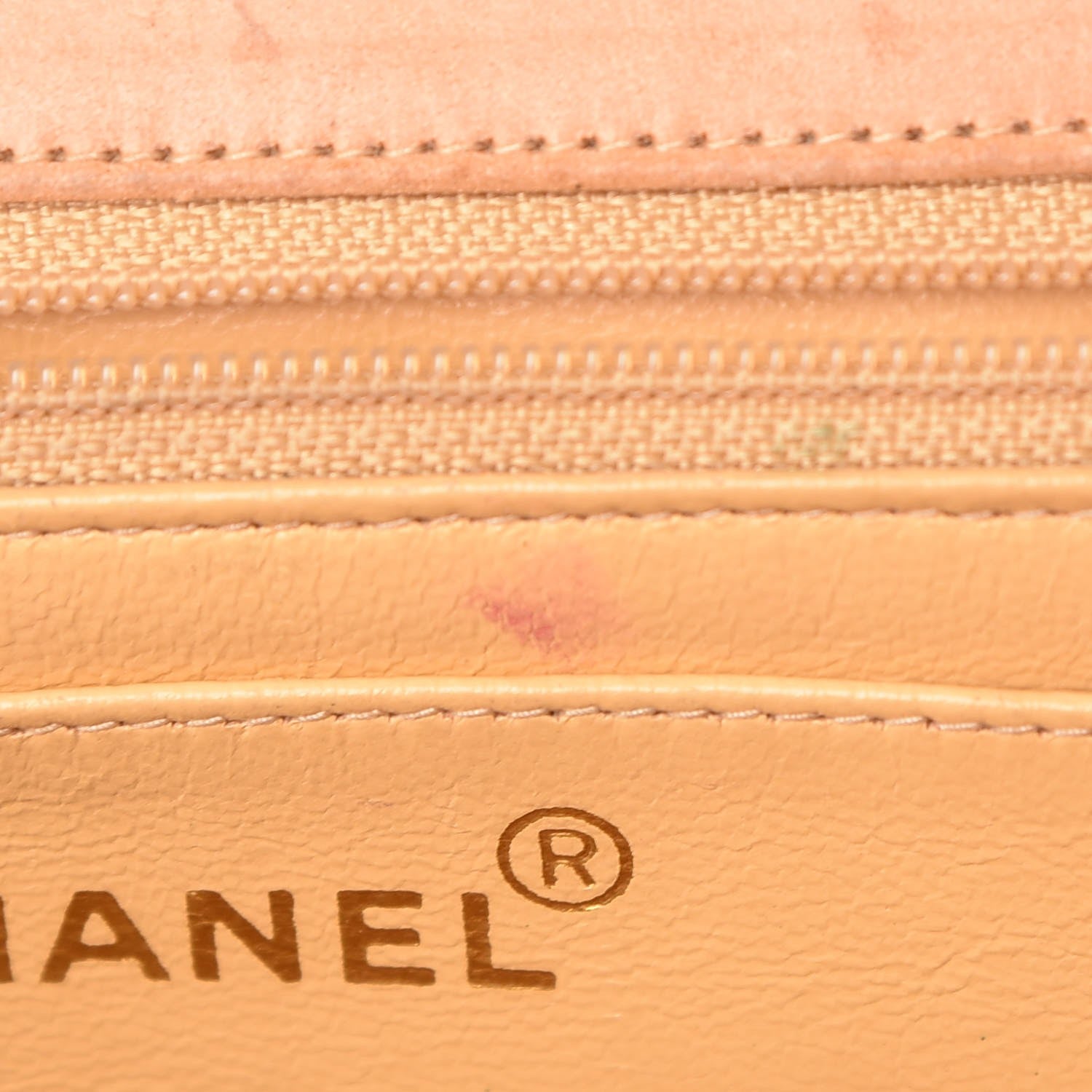Chanel Calfskin Embossed Medium Flap Natural 9 of 11