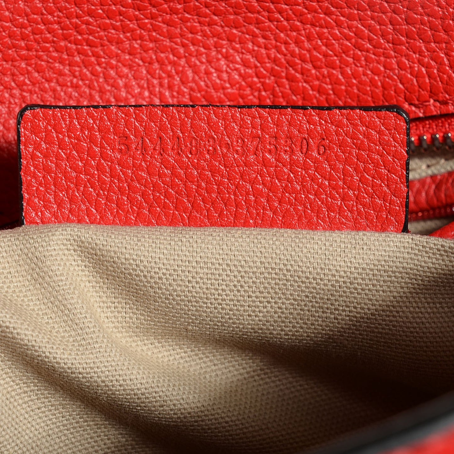 Pebbled Calfskin Small Skull Padlock Zip Around Tote Flame