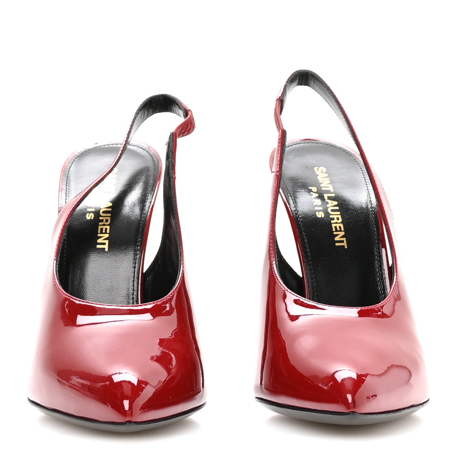 Saint Laurent Patent Venus 110 Slingback Pumps 36 Hot Red 3 of 8