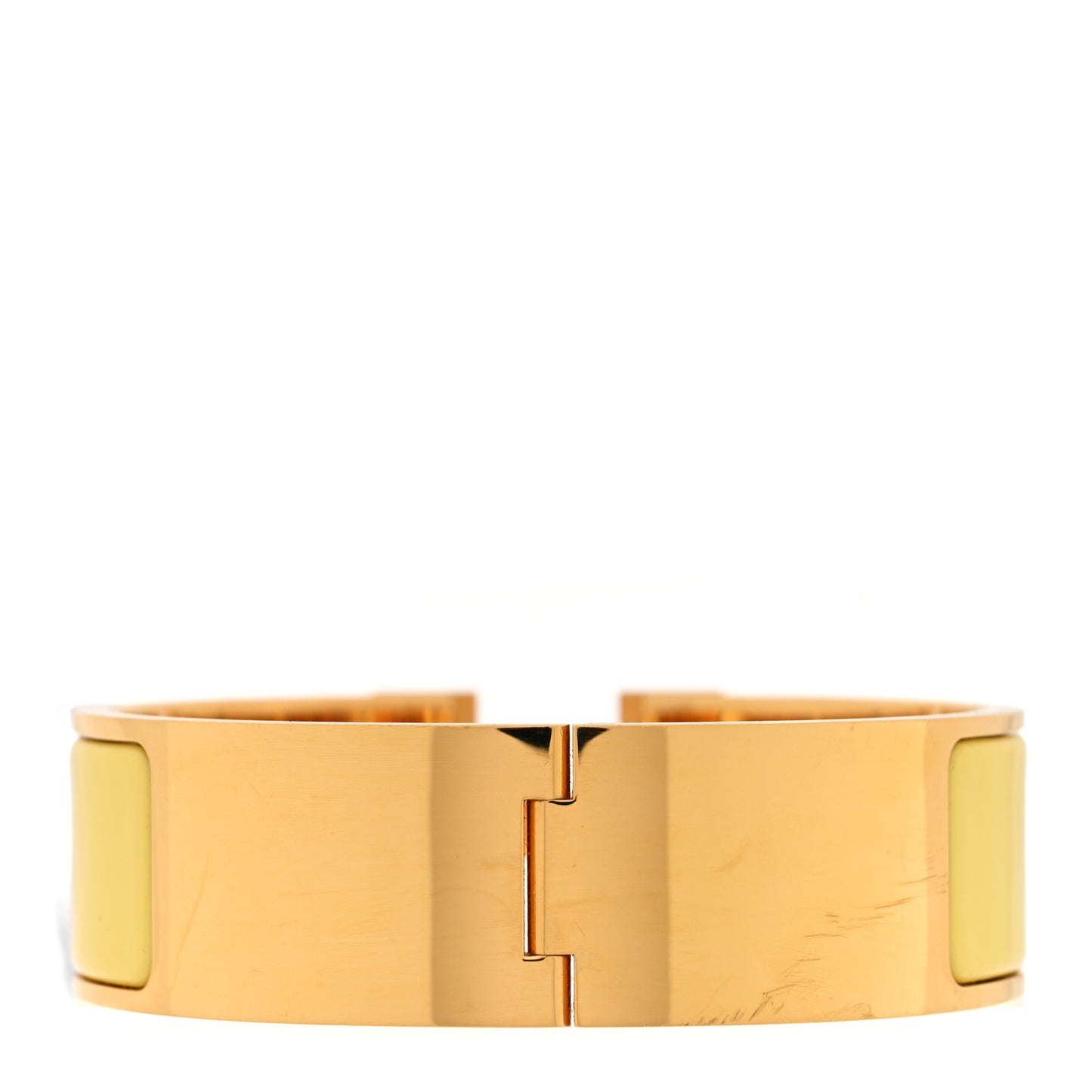 Enamel Wide Clic Clac H Bracelet PM Jaune Citron