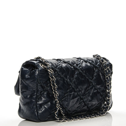 Chanel Calfskin Medium Ultra Stitch Flap Navy 3 of 9