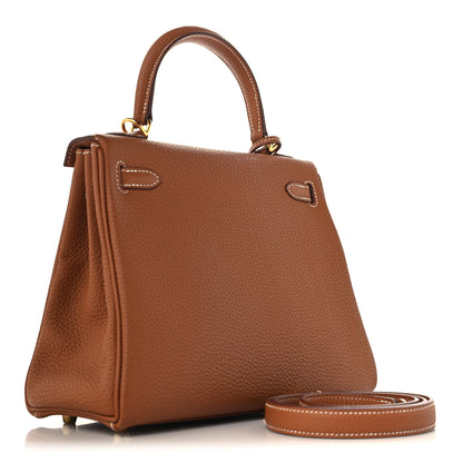 Hermes Togo Kelly Retourne 25 Gold 3 of 13
