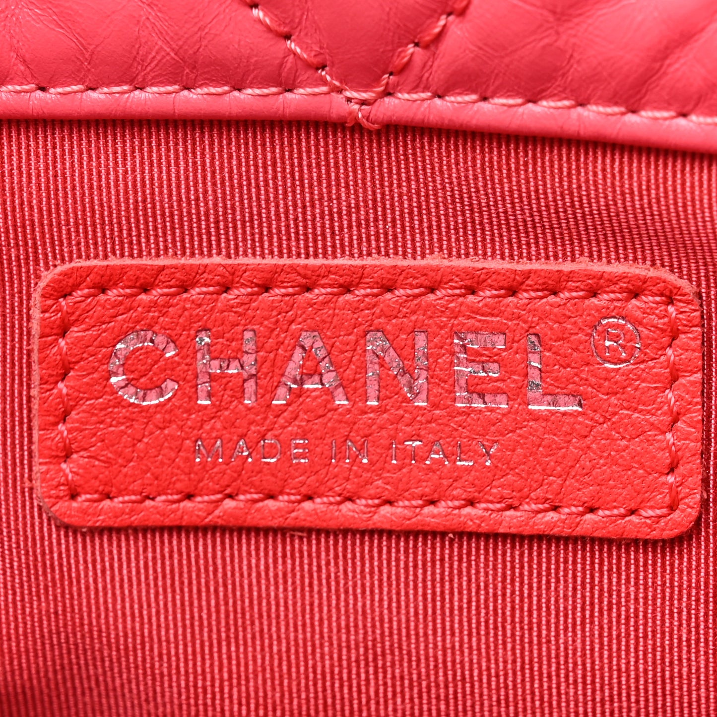 Aged Calfskin Quilted Small Gabrielle Backpack Dark Pink