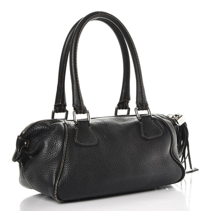 Chanel Calfskin Small Tassel Satchel Black 3 of 7