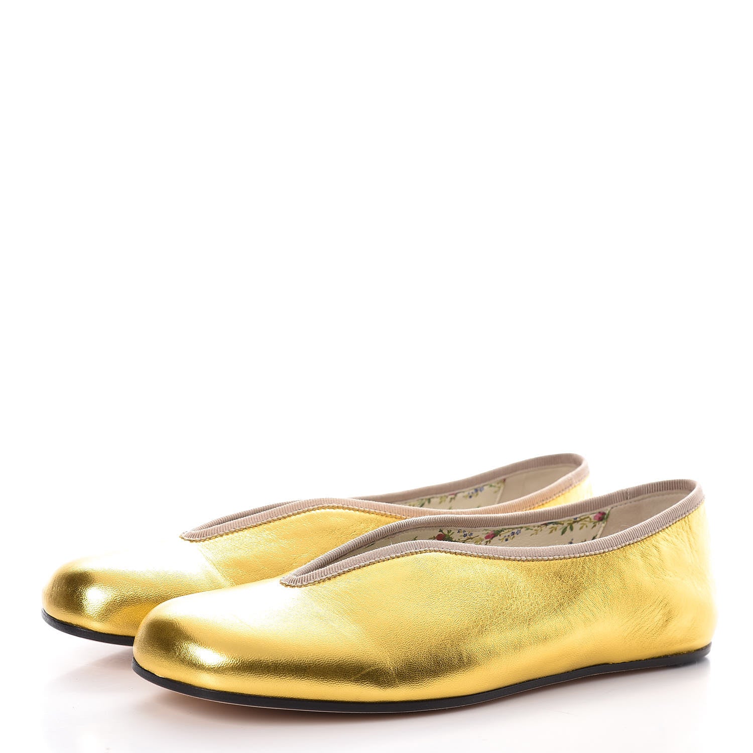 Gucci Metallic Nappa Patent Hannelore Detachable Platform Sandals 37 Gold 9 of 18