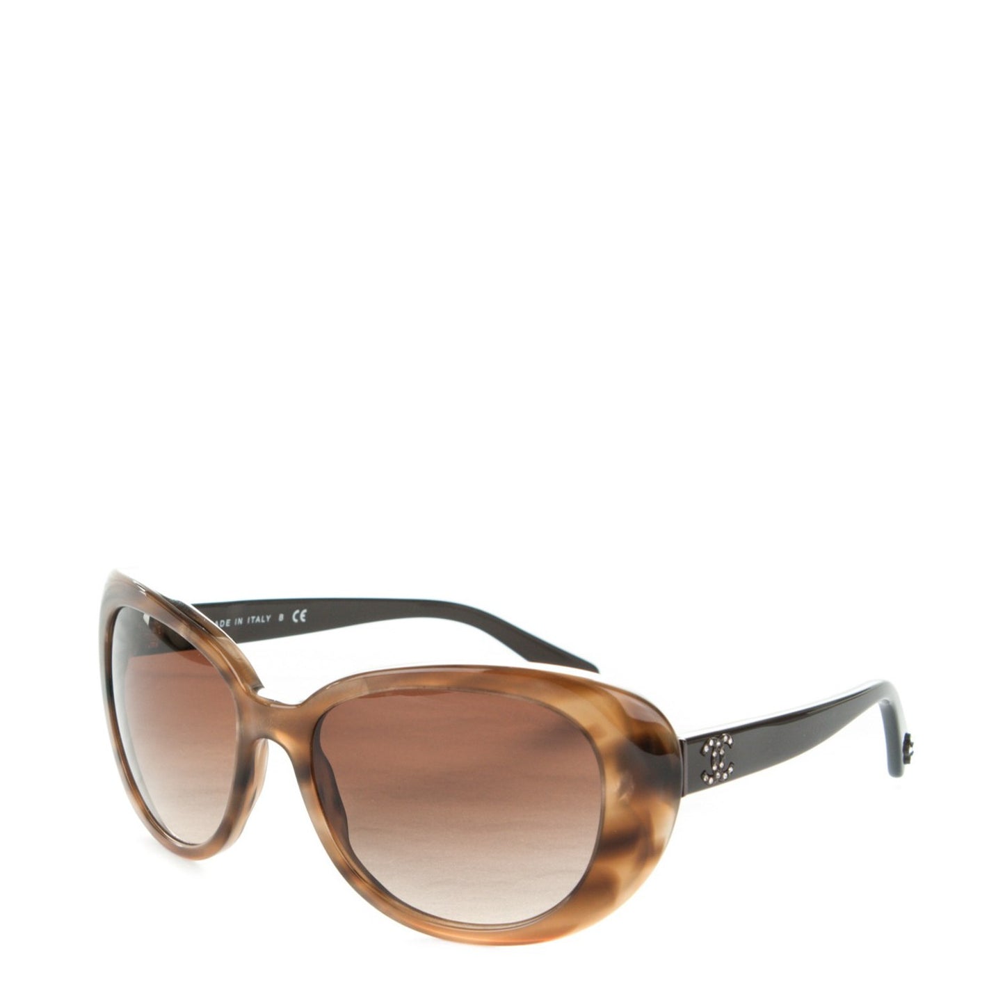 Tortoise Shell Crystal CC Sunglasses 5151B Brown