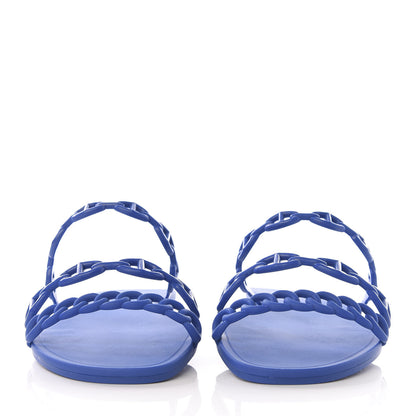 Hermes Rubber Chaine d'Ancre Rivage Sandals 37 Bleu Smalt 3 of 10