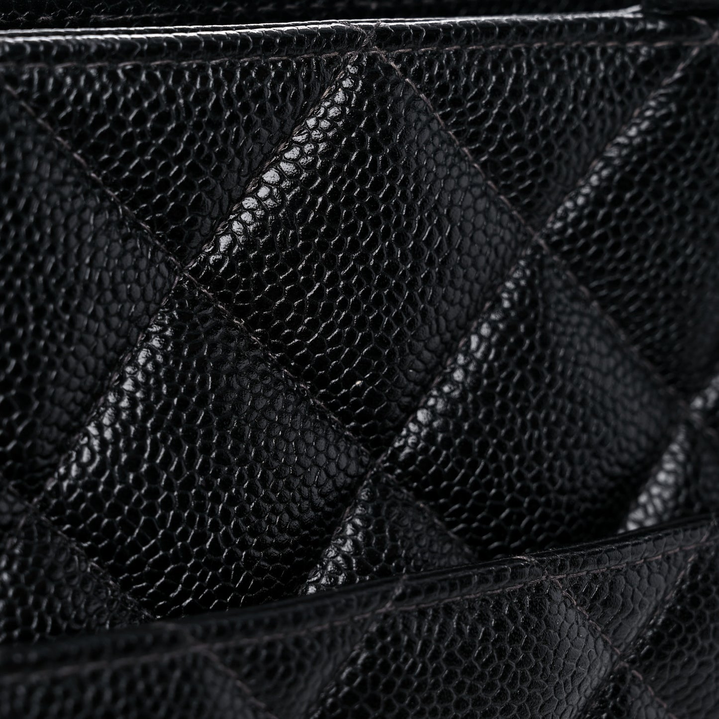 Caviar Quilted Medallion Tote Black