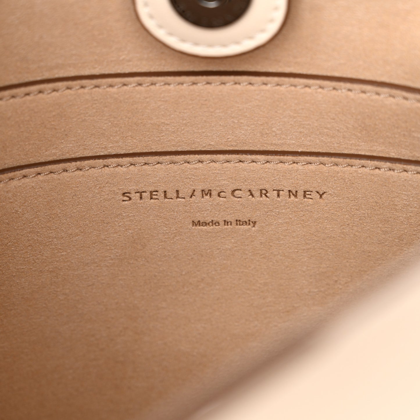 Eco Alter Nappa Perforated Logo Mini Crossbody Beige