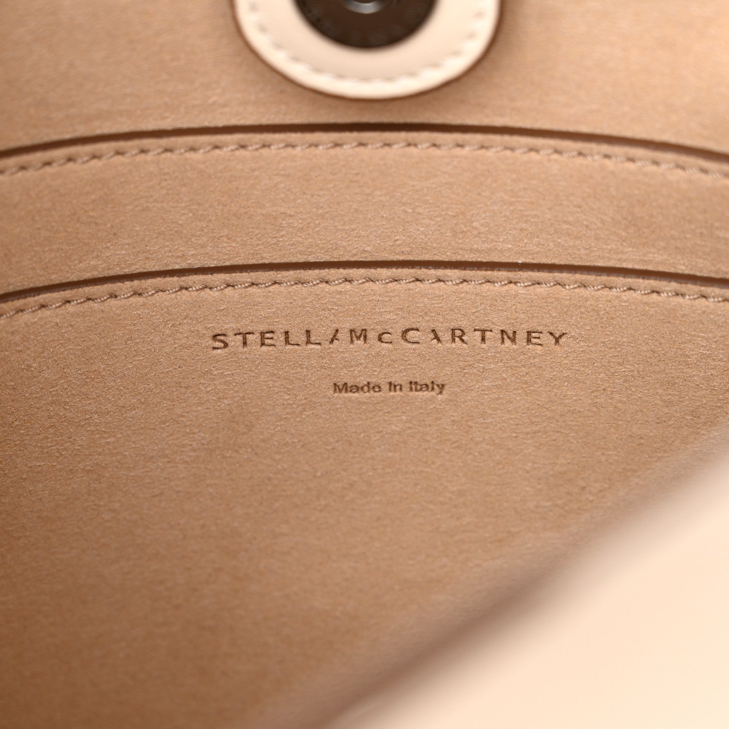 Stella McCartney Eco Alter Nappa Perforated Logo Mini Crossbody Beige 6 of 11