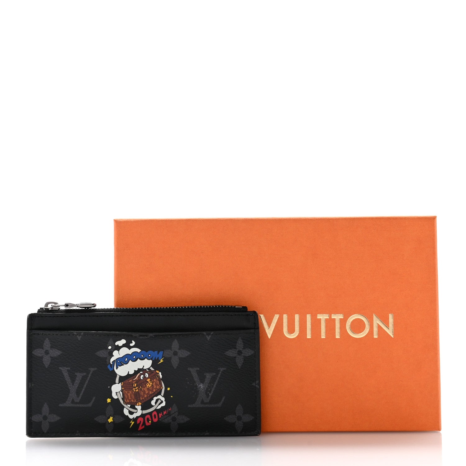 Louis Vuitton Monogram Eclipse Calfskin Trunk Coin Card Holder 10 of 10