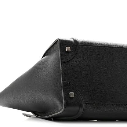 Celine Drummed Calfskin Mini Luggage Black 8 of 9