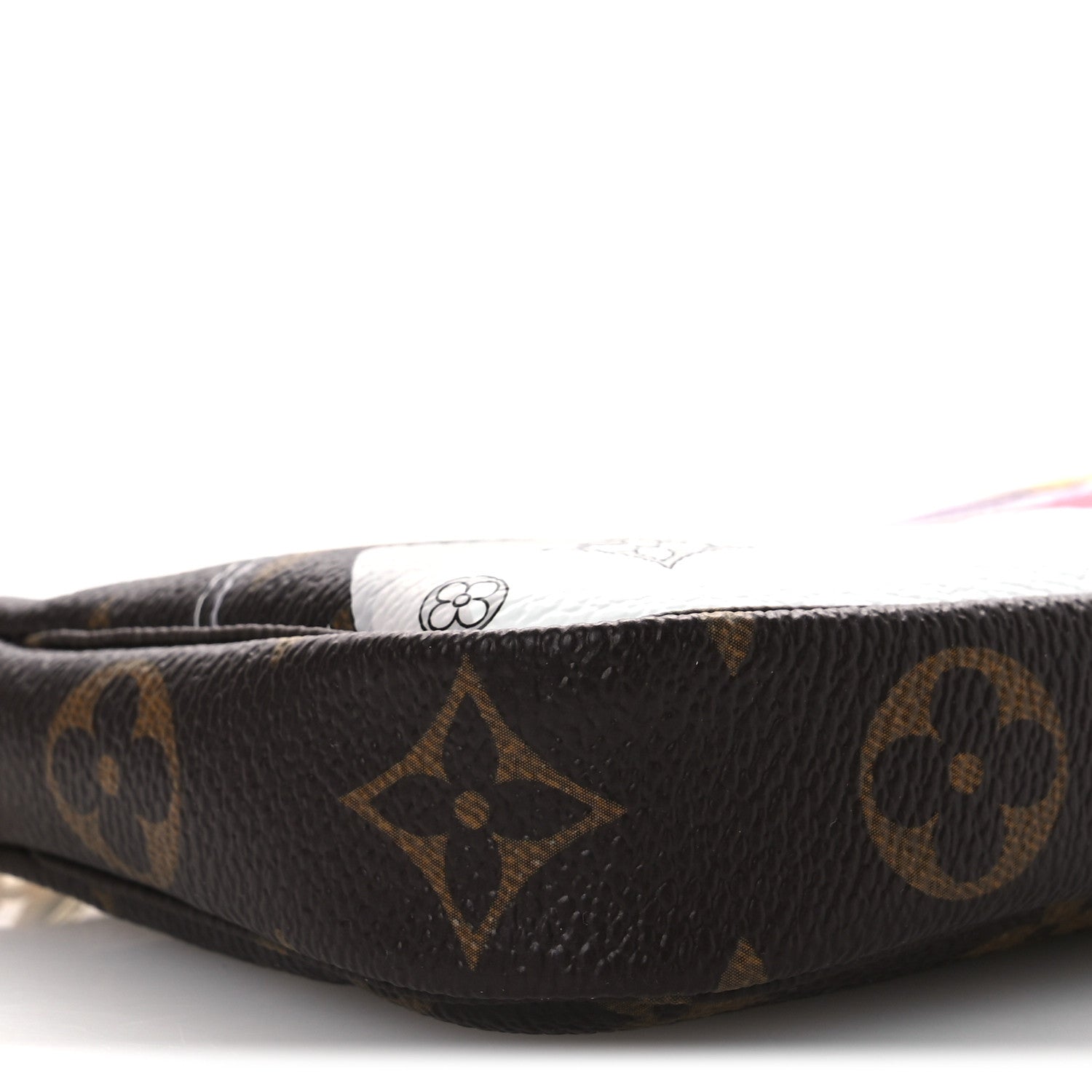 Louis Vuitton Monogram 2019 Christmas Animation Mini Courchevel Pochette Accessories Fuchsia 9 of 10