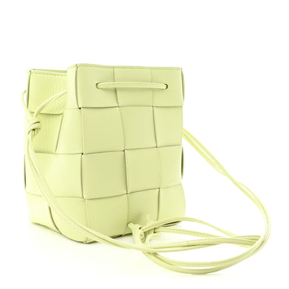 Bottega Veneta Nappa Maxi Intreccio Small Cassette Bucket Bag Lemon Washed 3 of 10