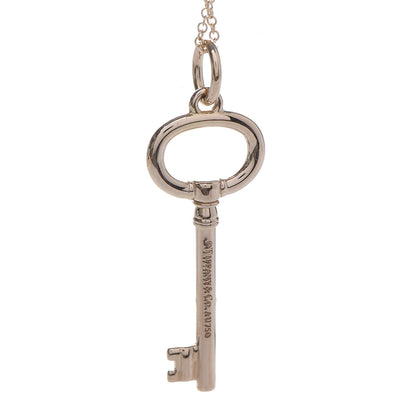 Tiffany 18K Rose Gold Small Oval Key Pendant Necklace 5 of 7